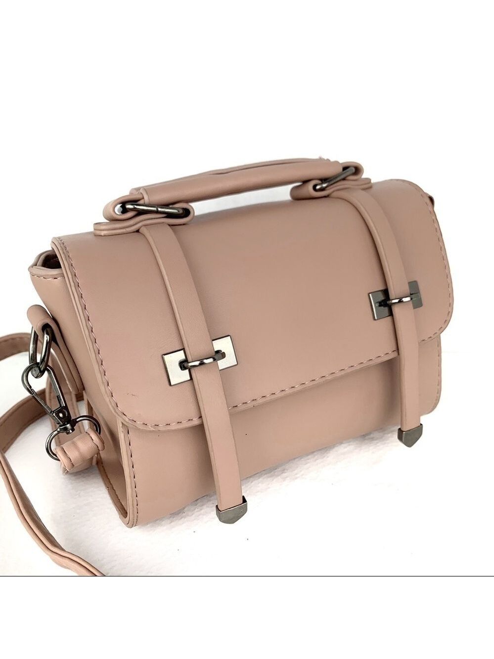 𝅺new-functional PU Leather/Rubber Crossbody Bag